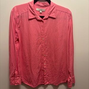 LOFT Pink Casual Button Down Shirt